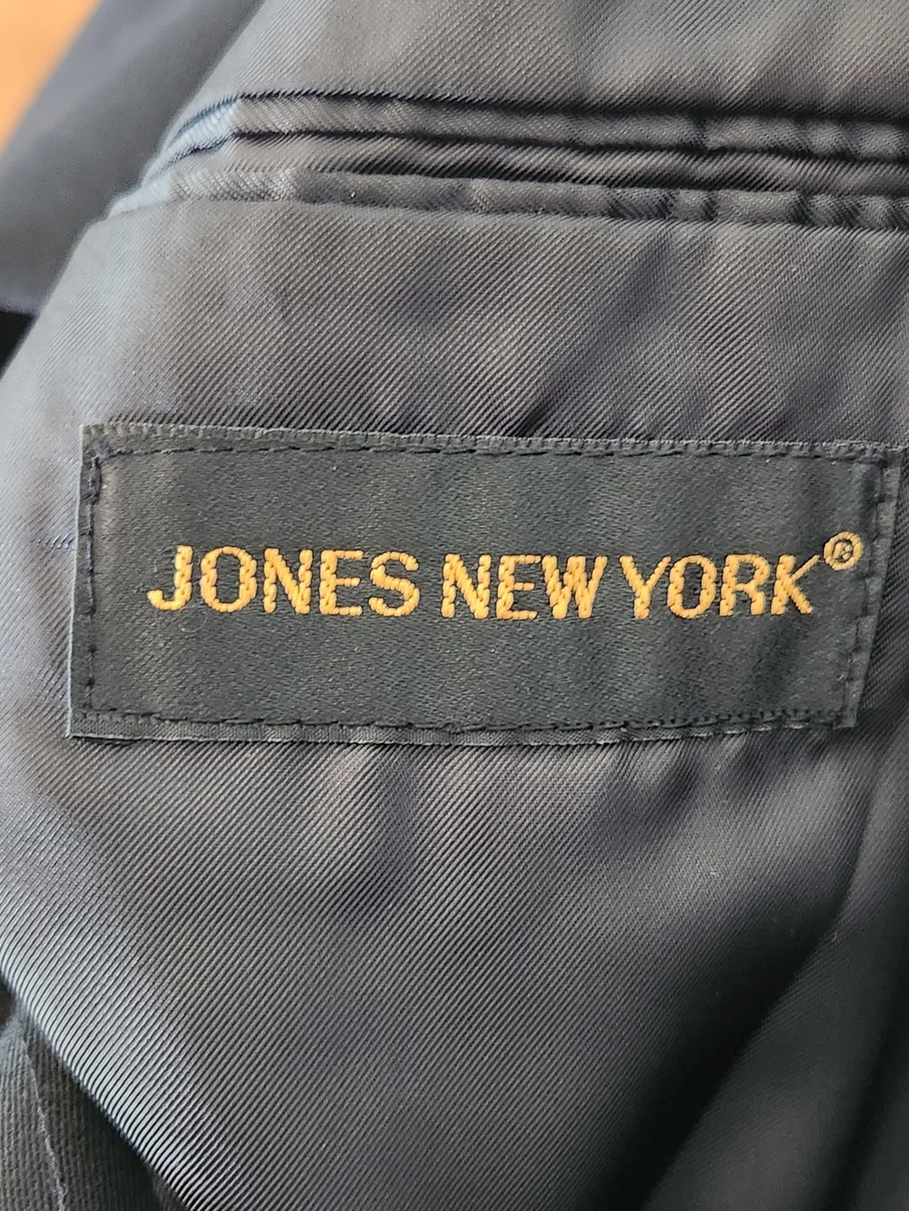 Jones New York Mens Black Wool Blazer Size 44L